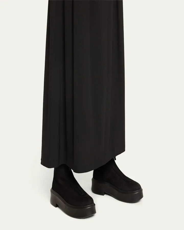 Suede Zip Moto Booties - Image 4