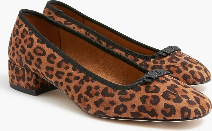 Sueded ballet low heels