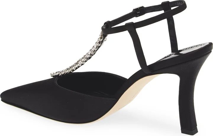 Sufik Crystal Embellished T-Strap Pump - Image 2