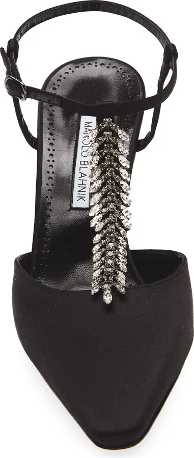 Sufik Crystal Embellished T-Strap Pump - Image 4