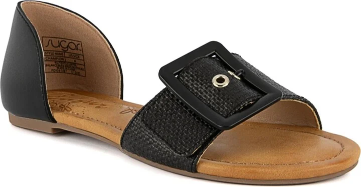 Sugar Women's Champion Raffia Flat Sandals