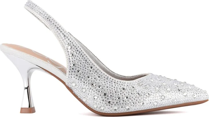 Sugar Women's Dazzy Slingback Rhinestone Dress Pumps - Image 2