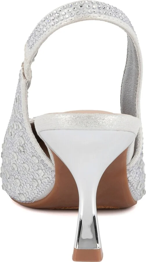 Sugar Women's Dazzy Slingback Rhinestone Dress Pumps - Image 3