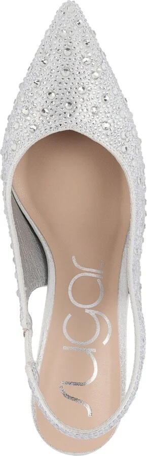 Sugar Women's Dazzy Slingback Rhinestone Dress Pumps - Image 4