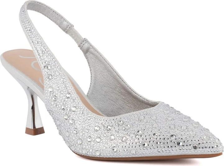 Sugar Women's Dazzy Slingback Rhinestone Dress Pumps