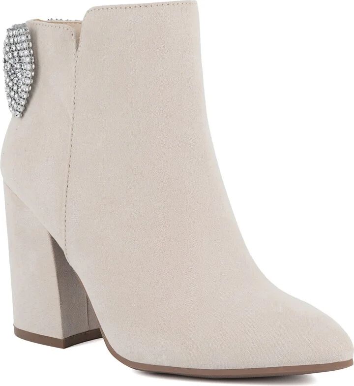 Sugar Women's Evvie Bow Block Heel Dress Booties
