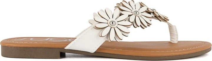 Sugar Women's Finnesse Flat Sandals - White, Silver - Image 2
