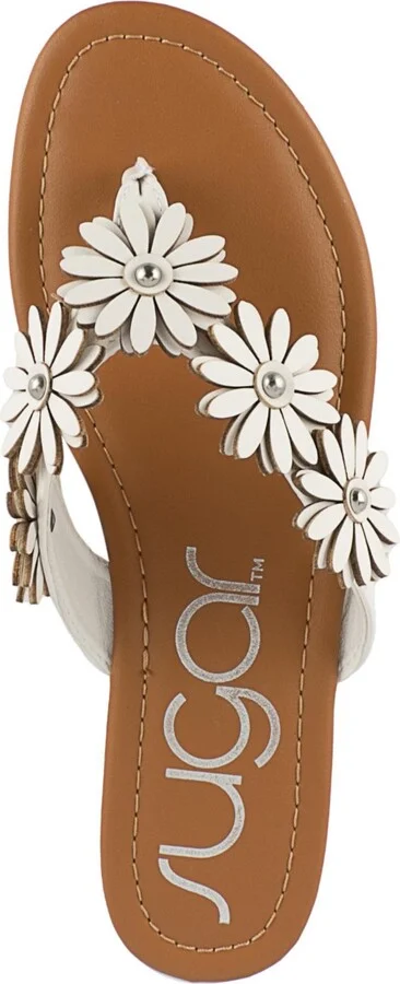 Sugar Women's Finnesse Flat Sandals - White, Silver - Image 4