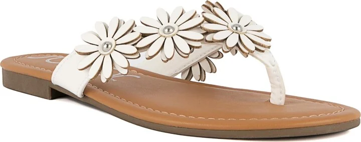 Sugar Women's Finnesse Flat Sandals - White, Silver