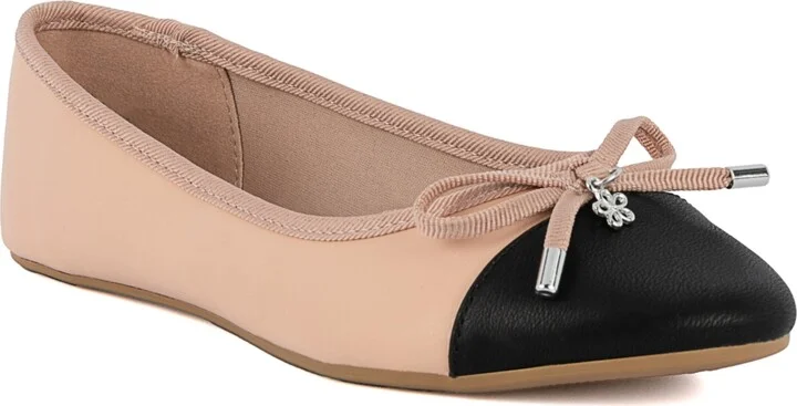 Sugar Women's Florah Casual Ballet Flats - Blush, Black- Manmade