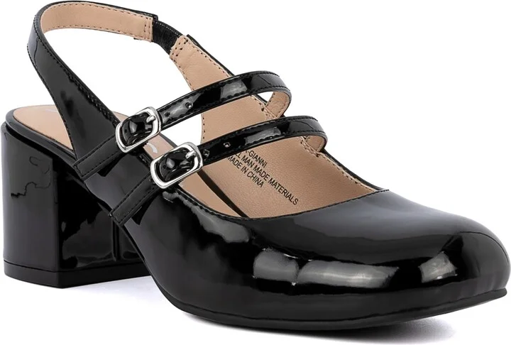 Sugar Women's Gianni Block Heel Slingback Mary Jane Pumps