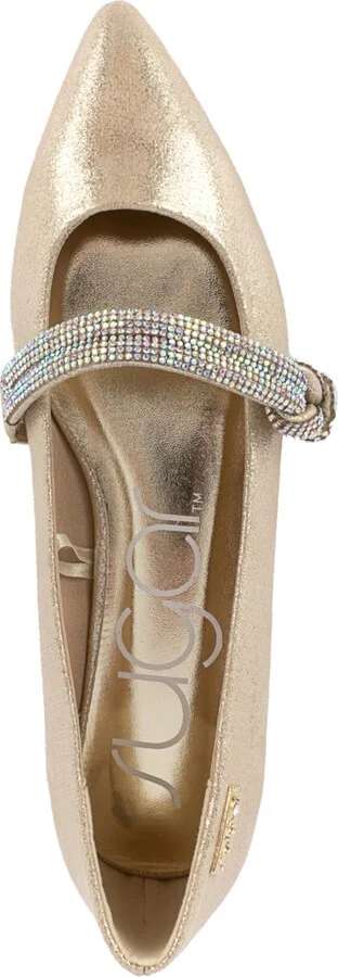 Sugar Women's Lingo Pointed Toe Rhinestone Flats - Image 4