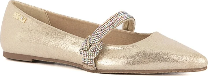 Sugar Women's Lingo Pointed Toe Rhinestone Flats