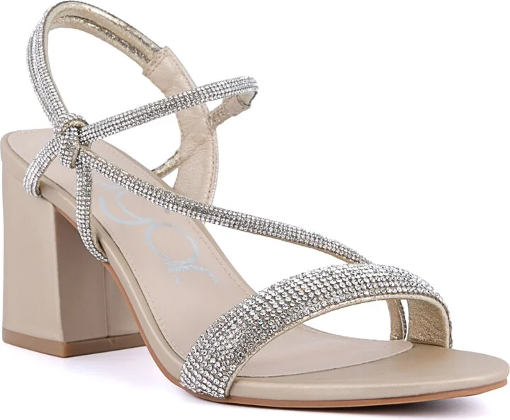 Sugar Women's Neeve Open Toe Rhinestone Dress Sandals