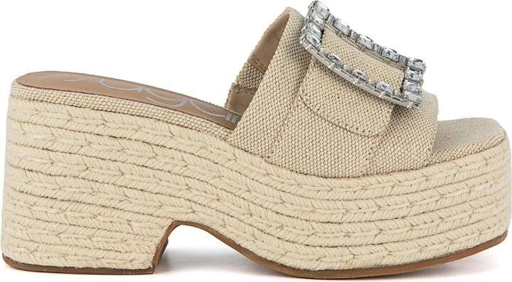 Sugar Women's Remote Embellished Buckle Espadrille Sandals - Image 2