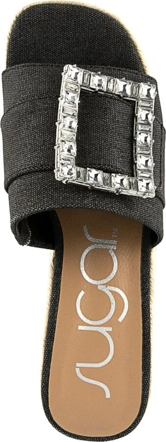 Sugar Women's Remote Embellished Buckle Espadrille Sandals - Image 8