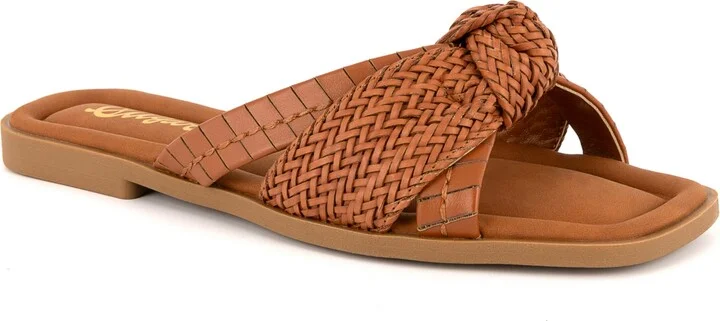 Sugar Women's Serona Open Toe Woven Knot Flat Sandals