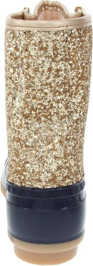 Sugar Women's Skylar Glitter Duck Boots - Gold Glitter/Navy - Image 3