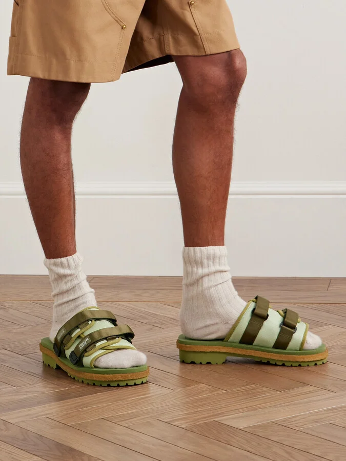 + Suicoke 2 Moncler 1952 Moto Mountain Ripstop and Rubber Slides - Image 2