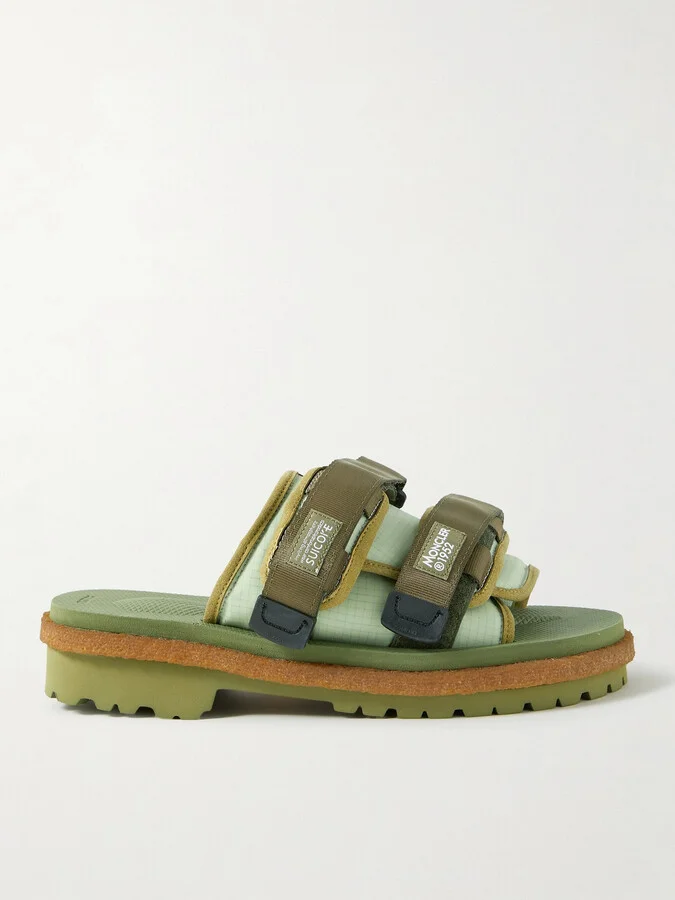 + Suicoke 2 Moncler 1952 Moto Mountain Ripstop and Rubber Slides