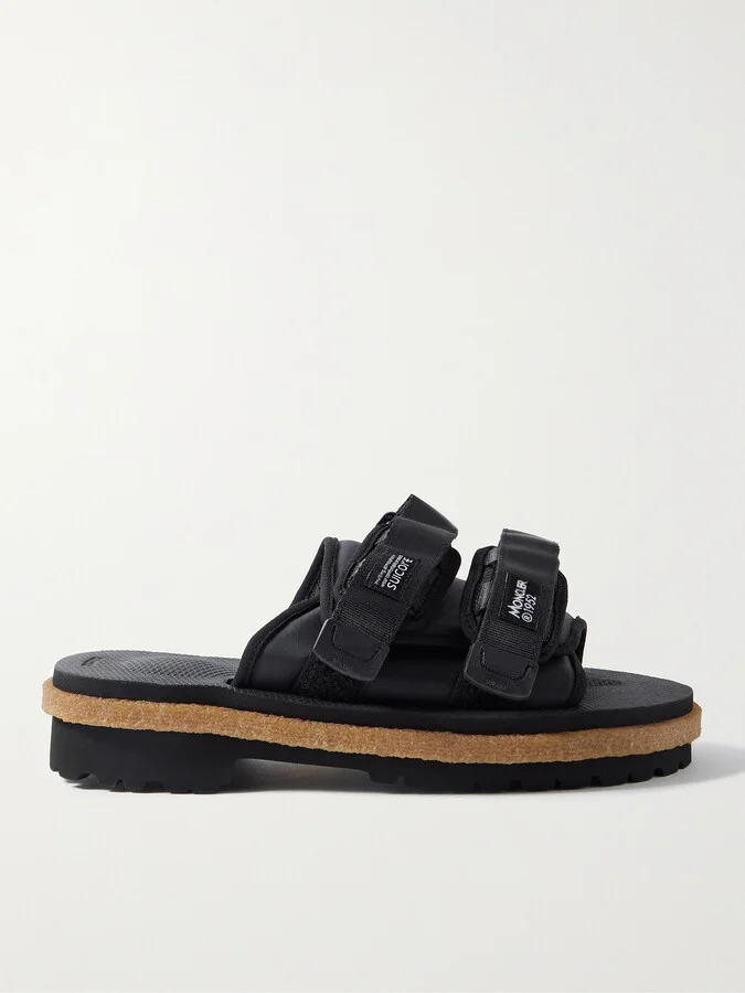 + Suicoke 2 Moncler 1952 Moto Mountain Ripstop and Rubber Slides