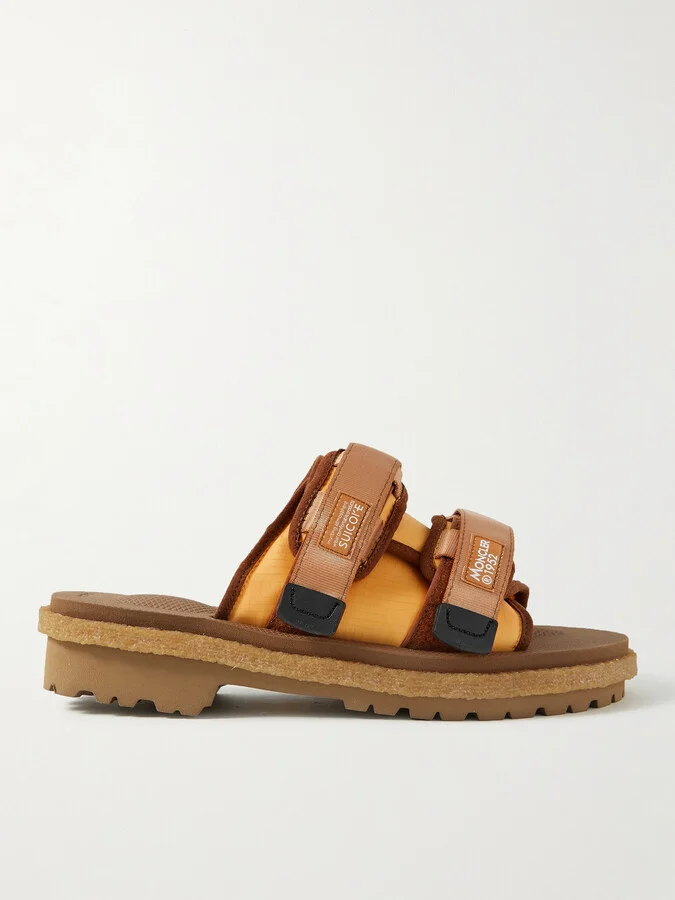 + Suicoke 2 Moncler 1952 Moto Mountain Ripstop and Rubber Slides