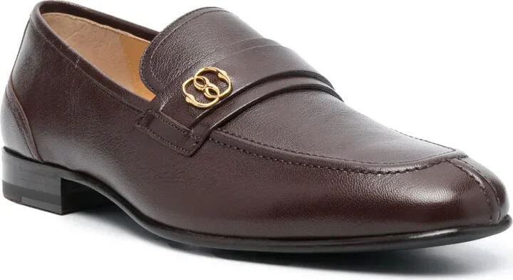 Suisse logo-plaque leather loafers - Image 2