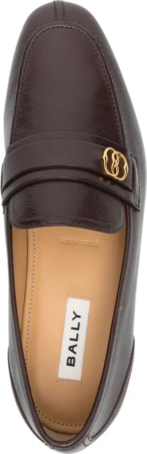 Suisse logo-plaque leather loafers - Image 4