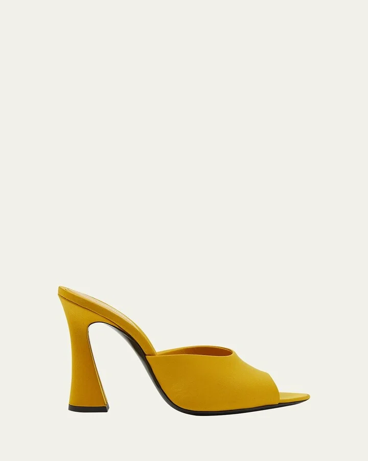 Suite Satin Block-Heel Mules