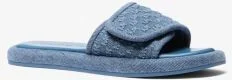 Suki Logo Embossed Denim Slide Sandal - Image 2
