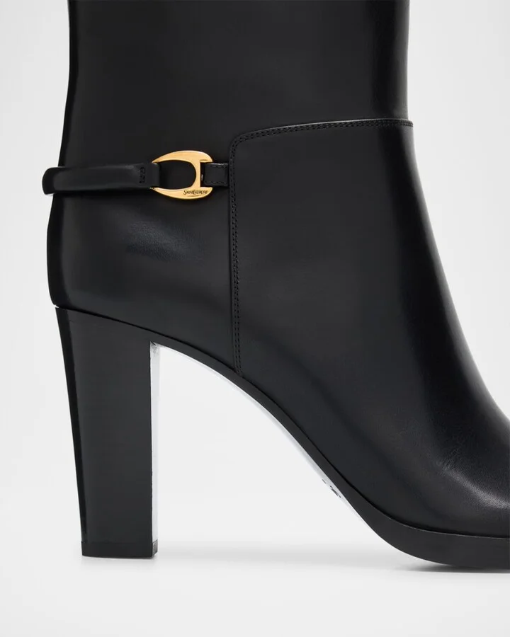 Sulpice Smooth Leather Booties - Image 2