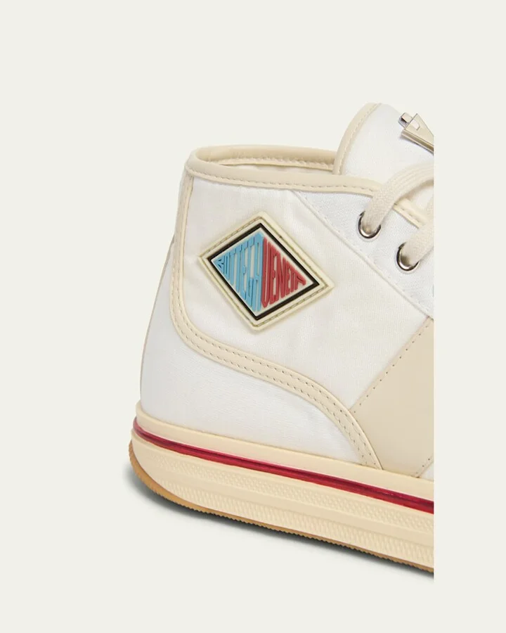 Summer Canvas Leather High-Top Sneakers - Image 7