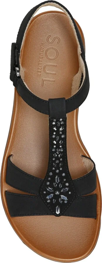 Summer Embellished T-Strap Sandal - Wide Width Available - Image 4