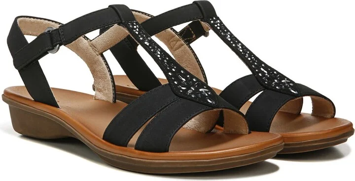 Summer Embellished T-Strap Sandal - Wide Width Available