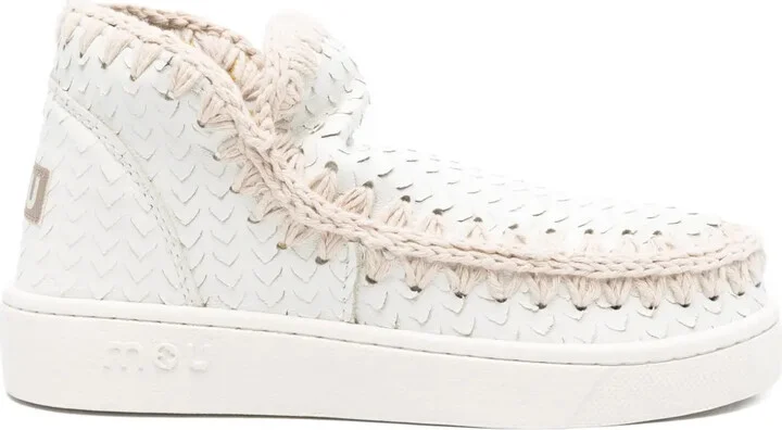 Summer Eskimo braided leather sneakers
