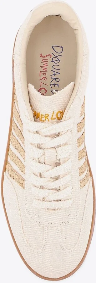 Summer Lovers Canvas and Raffia Sneakers - Image 3