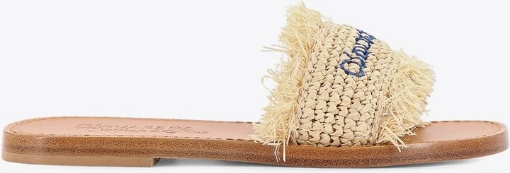 Summer Lovers Raffia Flat Sandals
