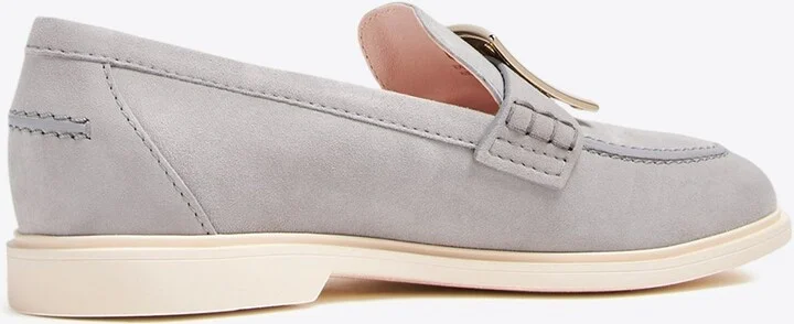 Summer Square-Buckle Suede Loafers - Image 2