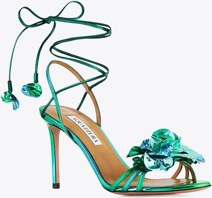 Summer Sun 85 Sandals in Metallic Leather - Image 3