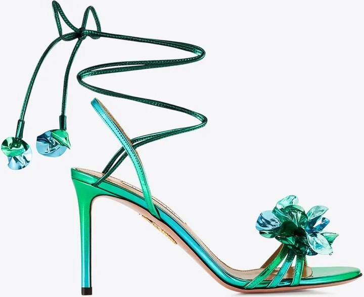 Summer Sun 85 Sandals in Metallic Leather