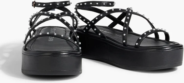 Summerlift faux pearl-embellished leather platforms sandals - Image 2