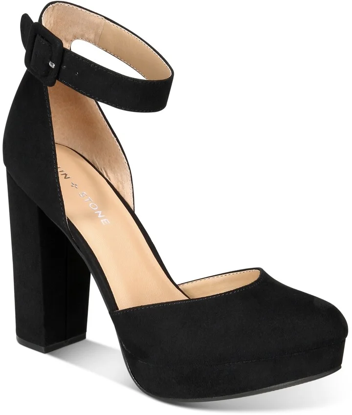 Sun + Stone Women's Estrella Block Heel Platform Pumps, Created for Macy's