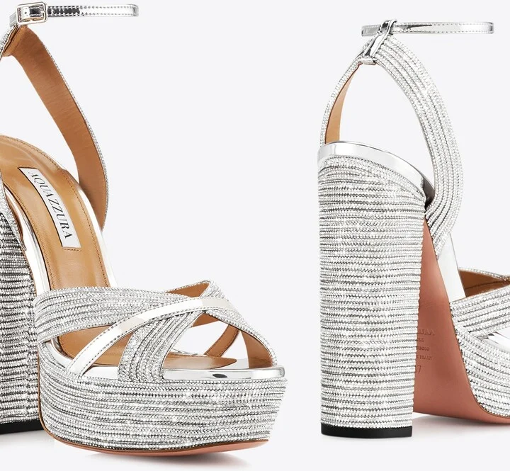 Sundance 140 Crystal-Embellished Platform Sandals - Image 3