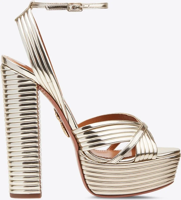Sundance 140 Crystal-Embellished Platform Sandals