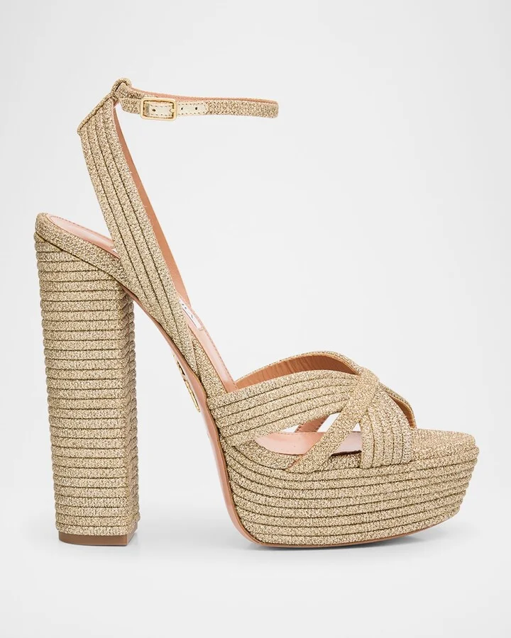 Sundance Lurex Platform Sandals