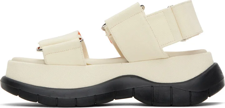 SUNNEI SSENSE Exclusive White Platform Sandals - Image 3