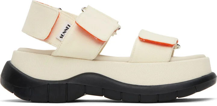 SUNNEI SSENSE Exclusive White Platform Sandals