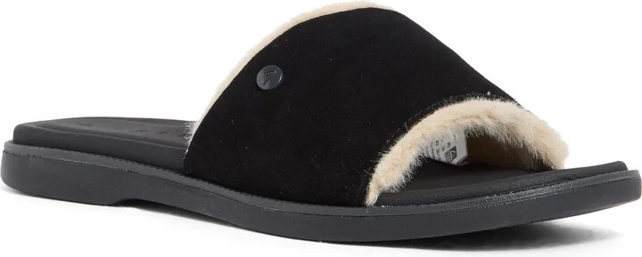 Sunny Arrianah Cozy Faux Shearling Lined Slide Sandal