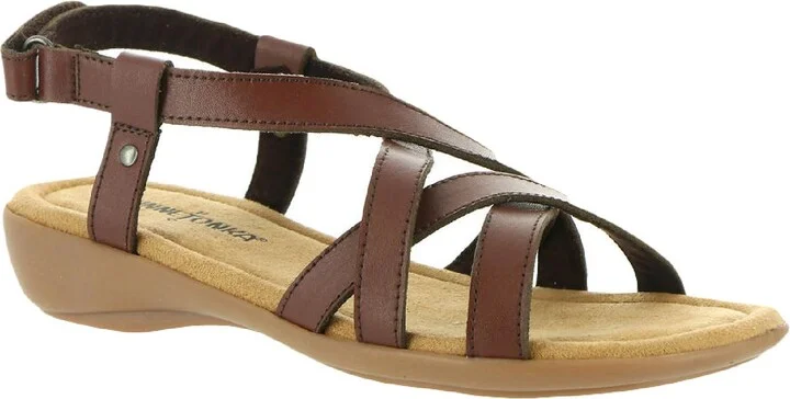 Sunny Slingback Womens Leather Cushioned Footbed Flats