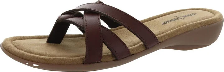 Sunny Womens Leather Flip Flop Thong Sandals